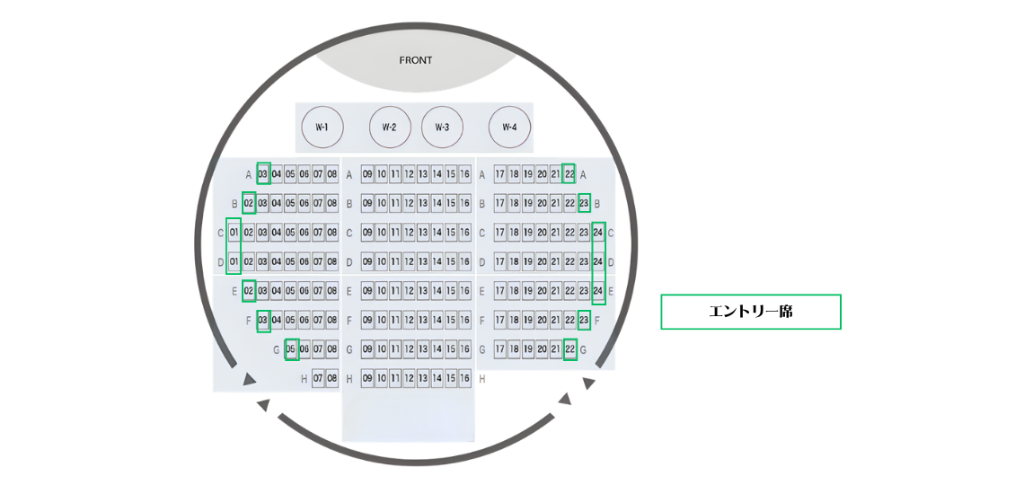 エントリー席 会場座席図