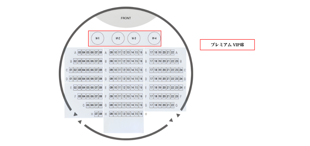 プレミアムVIP席 座席配置図