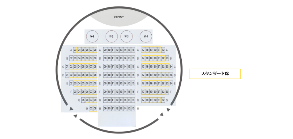 スタンダード席 座席配置図